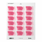 Honeysuckle Pink Fun Heart Lip Balm Label Adressaufkleber (Vorne)