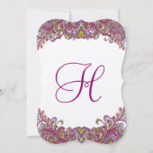 Honeysuckle Pink Wedding Einladung (Rückseite)