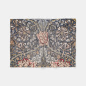 Honeysuckle Print (von William Morris) Fleecedecke (Vorderseite (Horizontal))