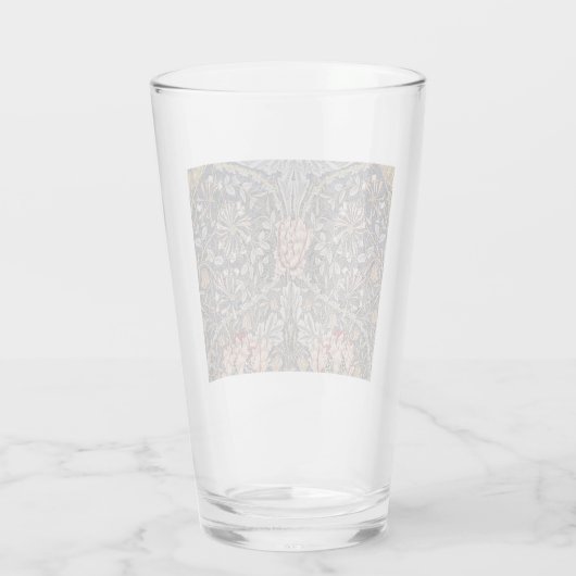 Honeysuckle Print (von William Morris) Glas (Rückseite)