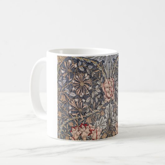 Honeysuckle Print (von William Morris) Kaffeetasse (Vorderseite Links)
