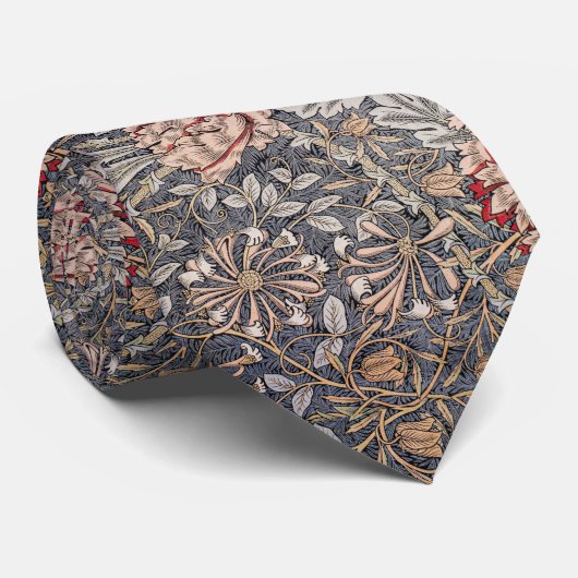 Honeysuckle Print (von William Morris) Krawatte (Gerollt)
