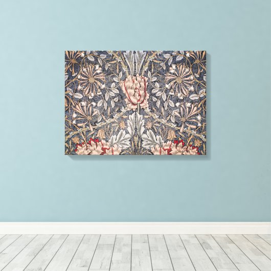 Honeysuckle Print (von William Morris) Leinwanddruck (Insitu (Holzboden))