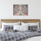 Honeysuckle Print (von William Morris) Leinwanddruck (Insitu (Schlafzimmer))