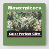 Honeysuckle Quadratische Wanduhr (Vorderseite)