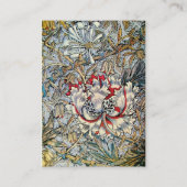 HONEYSUCKLE Rosa Rosa Weißbraun Gelbe Flora Visitenkarte (Rückseite)