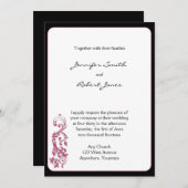 Honeysuckle Rounded Corner Einladung Hochzeit (Vorne/Hinten)