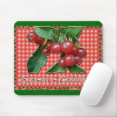 Honeysuckle Season's Greetings Mousepad (Mit Mouse)