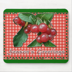 Honeysuckle Season's Greetings Mousepad