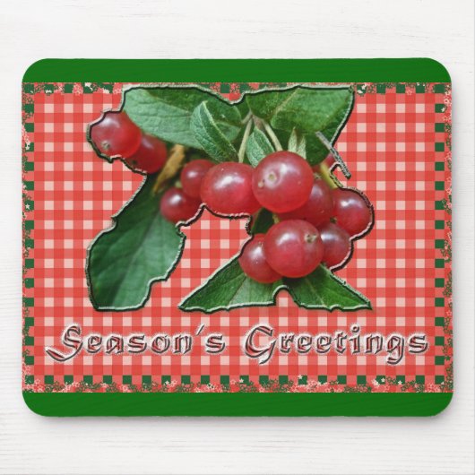 Honeysuckle Season's Greetings Mousepad (Vorne)