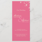 Honeysuckle Silver Peony Wedding Program Card Programm (Vorderseite)