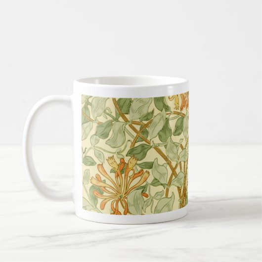 Honeysuckle Vine Greenery William Morris Kaffeetasse (Links)