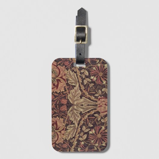 Honeysuckle von William Morris, Garden Blume Art Gepäckanhänger (Vorderseite Vertikal)