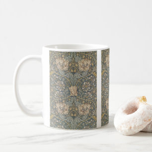 Honeysuckle von William Morris, Vintage Blume Art Kaffeetasse