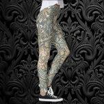 Honeysuckle von William Morris, Vintage Blume Art Leggings<br><div class="desc">Honeysuckle (1876) von William Morris ist eine Vintage Viktorianische Era feine Kunst Pre-Raphaelite Textilmuster ursprünglich als Damast Tapete geschaffen. Ein Blumendesign mit verflochtenen,  blühenden Frühlingsgarten-Blume in wunderschönen alten,  staubigen Blau- und Grautönen.</div>