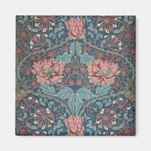 Honeysuckle von William Morris, Vintage Blume Art Magnet
