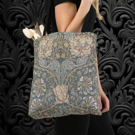 Honeysuckle von William Morris, Vintage Blume Art Tasche
