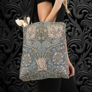 Honeysuckle von William Morris, Vintage Blume Art Tasche