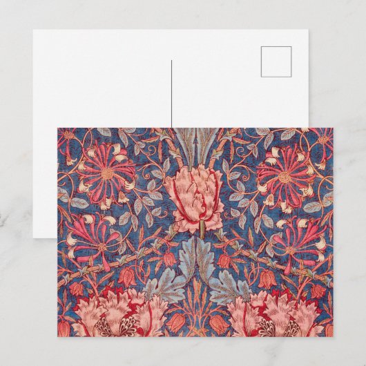 Honeysuckle, Wallpaper von William Morris Postkarte (Vorne/Hinten)