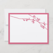 Honeysuckle Wild Blume Branches Wedding RSVP Karte (Rückseite)