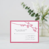 Honeysuckle Wild Blume Branches Wedding RSVP Karte (Stehend Vorderseite)