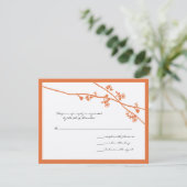 Honeysuckle Wild Blume Branches Wedding RSVP Karte (Stehend Vorderseite)