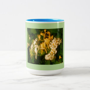 Honeysuckle Wild Rose Aqua Green Zweifarbige Tasse