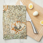 Honeysuckle, William Morris Geschirrtuch (Viertel Falte)