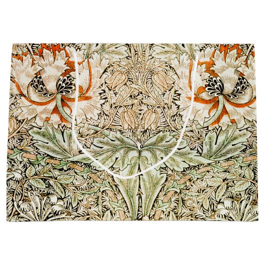Honeysuckle, William Morris große Geschenktasche Geschenktüte (Vorderseite)