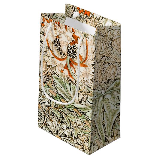 Honeysuckle, William Morris Kleine Geschenktüte (Rückseite Schrägansicht)