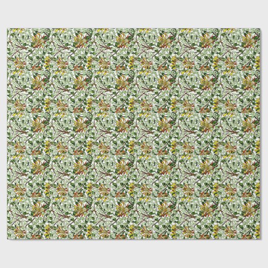 Honeysuckle William Morris Muster Wrapping Paper Geschenkpapier (Flach)