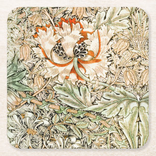 Honeysuckle, William Morris Rechteckiger Pappuntersetzer
