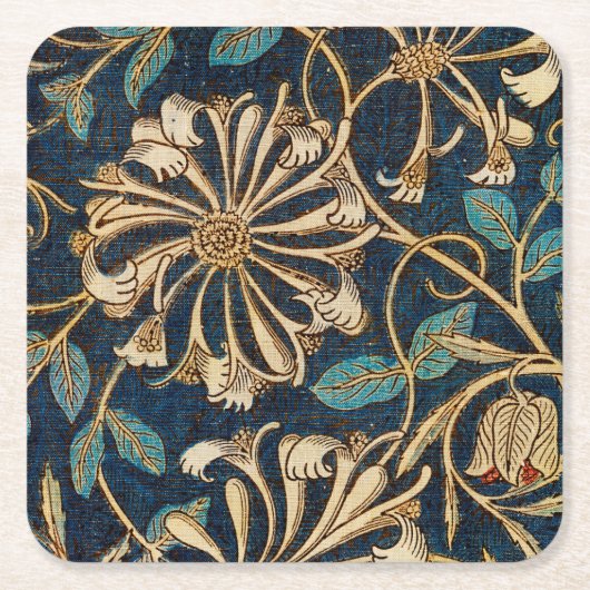 Honeysuckle, William Morris Rechteckiger Pappuntersetzer (Vorderseite)