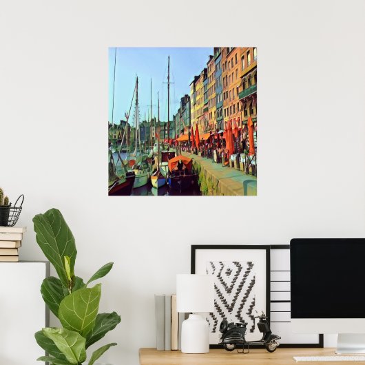 HONFLEUR - Andocken - Ansicht Poster (Heimbüro)