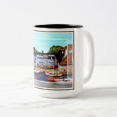 Honfleur, Frankreich-Malerei-Tasse Zweifarbige Tasse (VorderseiteRechts)