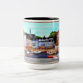 Honfleur, Frankreich-Malerei-Tasse Zweifarbige Tasse (Mittel)