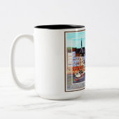 Honfleur, Frankreich-Malerei-Tasse Zweifarbige Tasse (Links)