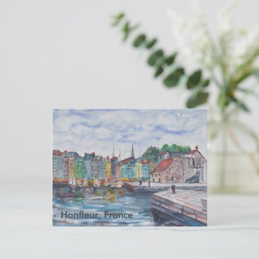 Honfleur, Frankreich Postkarte (Stehend Vorderseite)