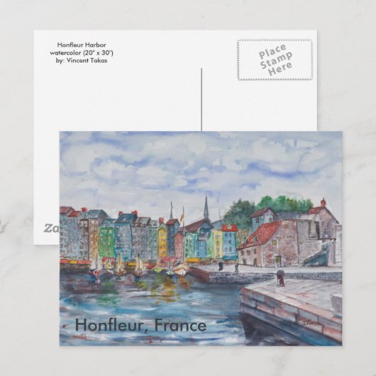 Honfleur, Frankreich Postkarte (Vorne/Hinten)