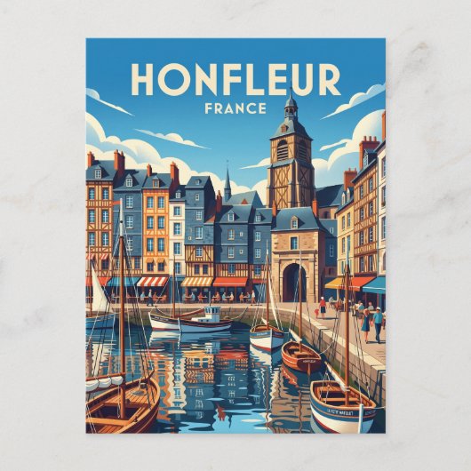 Honfleur Frankreich Postkarte (Vorderseite)