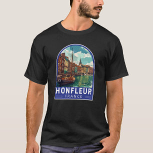 Honfleur Frankreich Reise Kunst Vintage T-Shirt