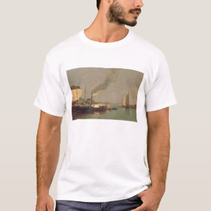 Honfleur. La Jetee, 1854-57 (Öl auf Platte) T-Shirt