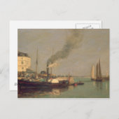 Honfleur. La Jetee, 1854-57 (Öl auf Tafel) Postkarte (Vorne/Hinten)