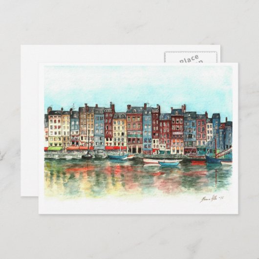 Honfleur Postkarte (Vorne/Hinten)
