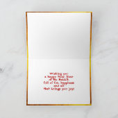 Hong Bao Red Envelope Feiertagskarte (Innenseite)