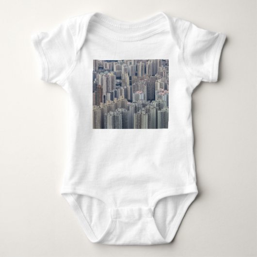 Hong Kong Apartment Gebäude Pattern Baby Strampler (Vorderseite)