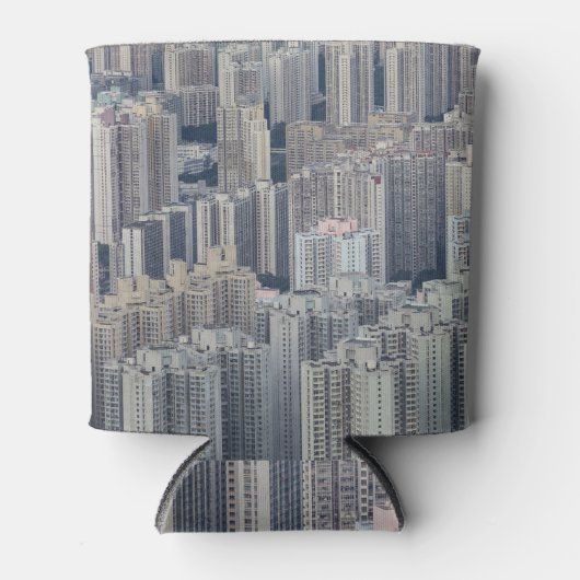 Hong Kong Apartment Gebäude Pattern Dosenkühler (Vorderseite)