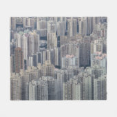 Hong Kong Apartment Gebäude Pattern Fleecedecke (Vorderseite (Horizontal))