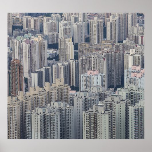 Hong Kong Apartment Gebäude Pattern Poster (Vorne)