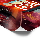 Hong Kong Arte Contemporáneo en Colores Vibrantes Poster (Ecke)